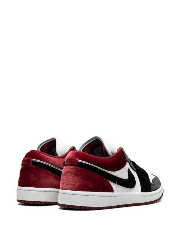 Jordan Jordan 1 Low SE “Velvet Black Toe - Black／White／Team Red