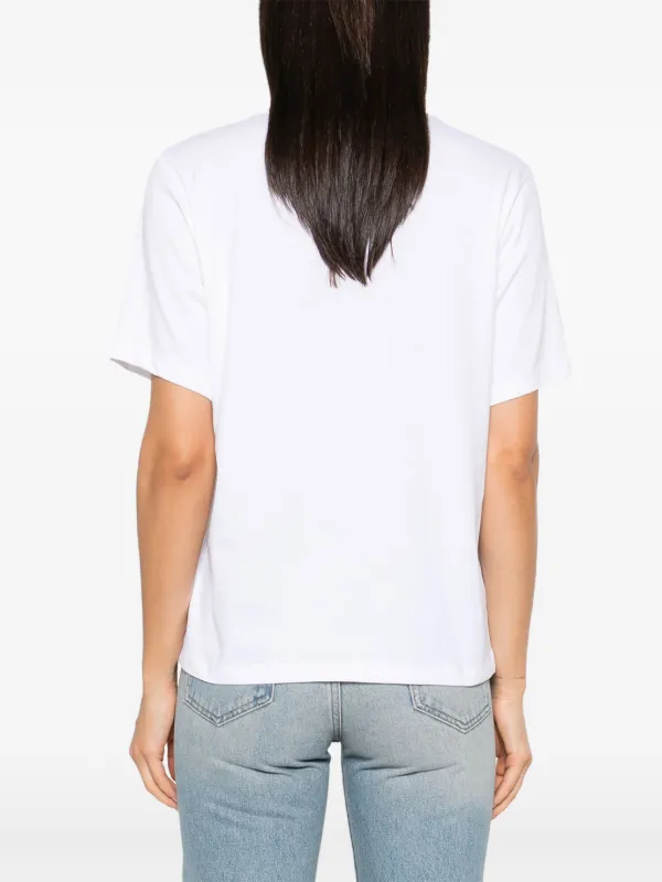 Victoria Beckham slogan-print T-shirt | White | FARFETCH