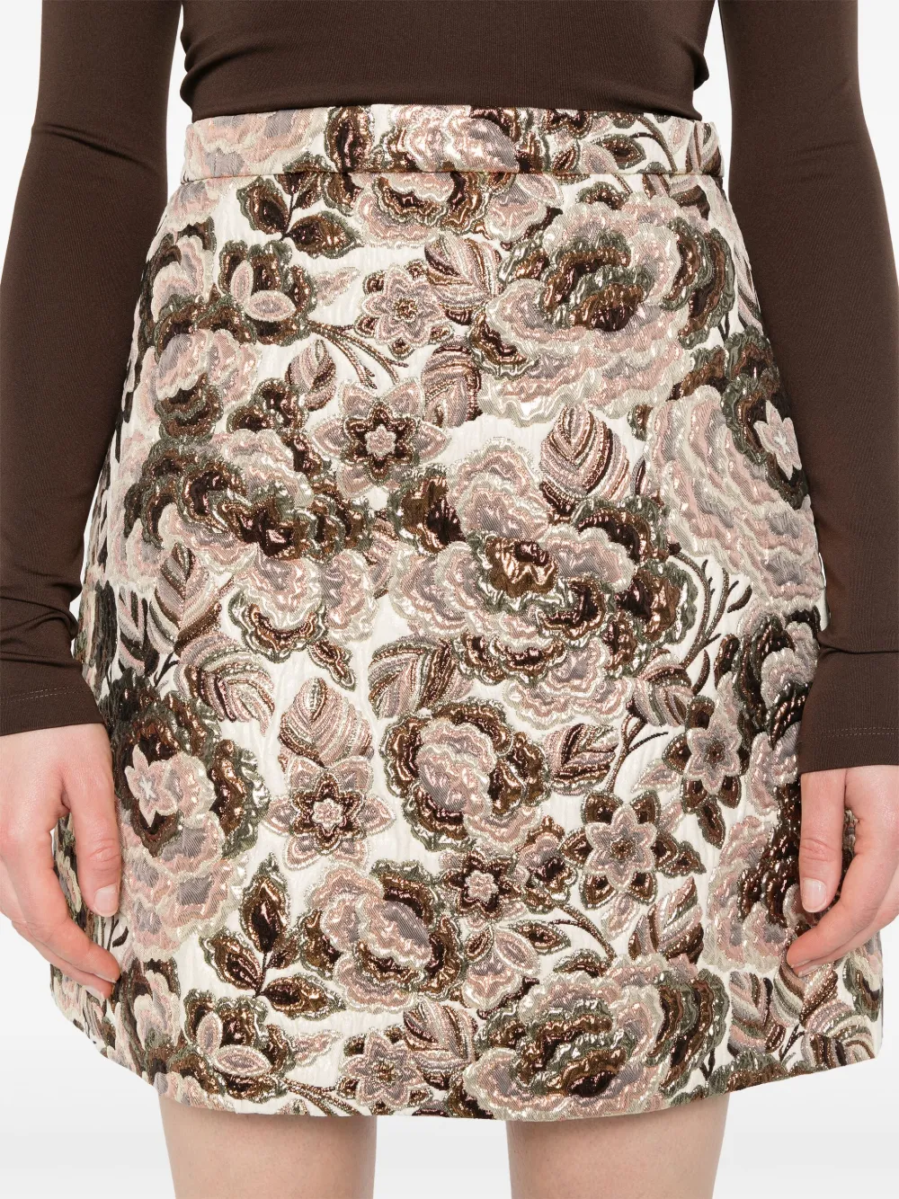 Valentino Garavani Après L'hiver mini-rok Beige