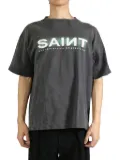 SAINT MXXXXXX logo-print cotton T-shirt - Grey