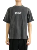 SAINT MXXXXXX text-print cotton T-shirt - Grey