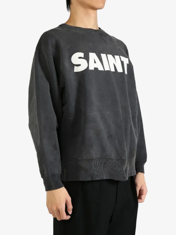 SAINT MXXXXXX logo-print Sweatshirt | グレー | FARFETCH JP