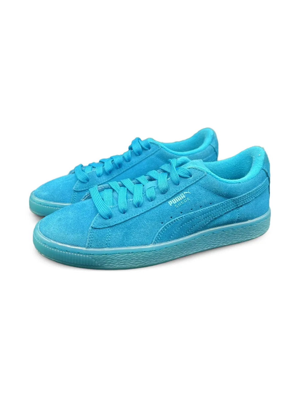 Puma Kids Suede Iced Fluo "Atomic Blue" sneakers