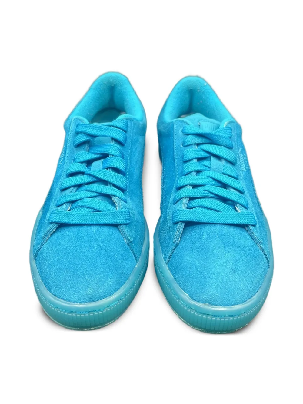 Puma Kids Suede Iced Fluo "Atomic Blue" sneakers