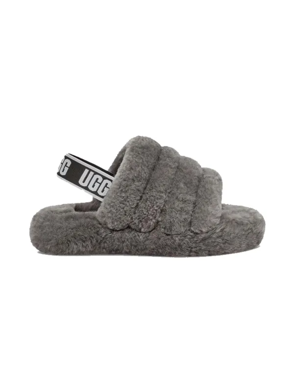 UGG Kids Fluff Yeah Slides | Grey | FARFETCH