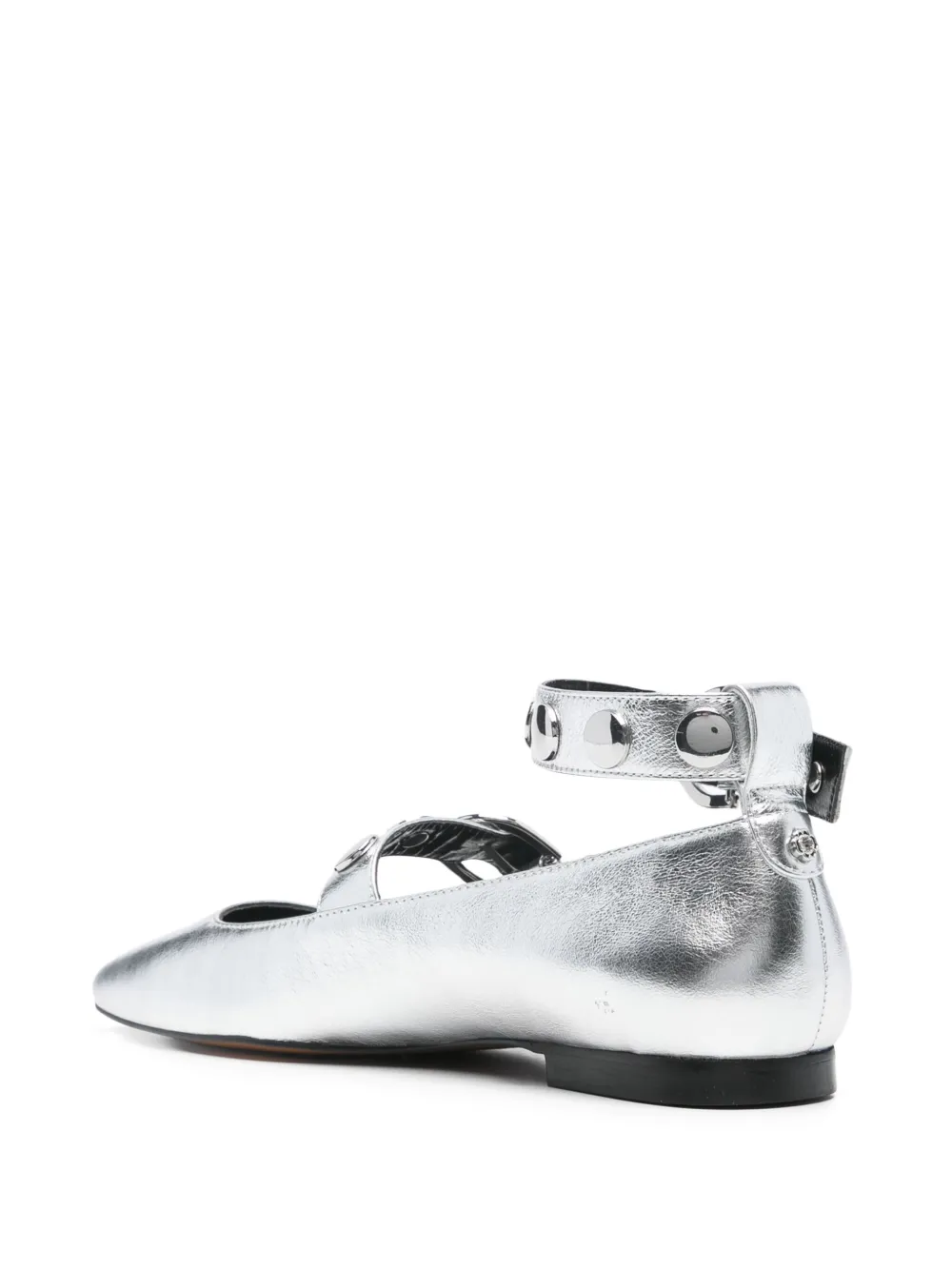 Maje Ballerina's met metallic-effect Zilver