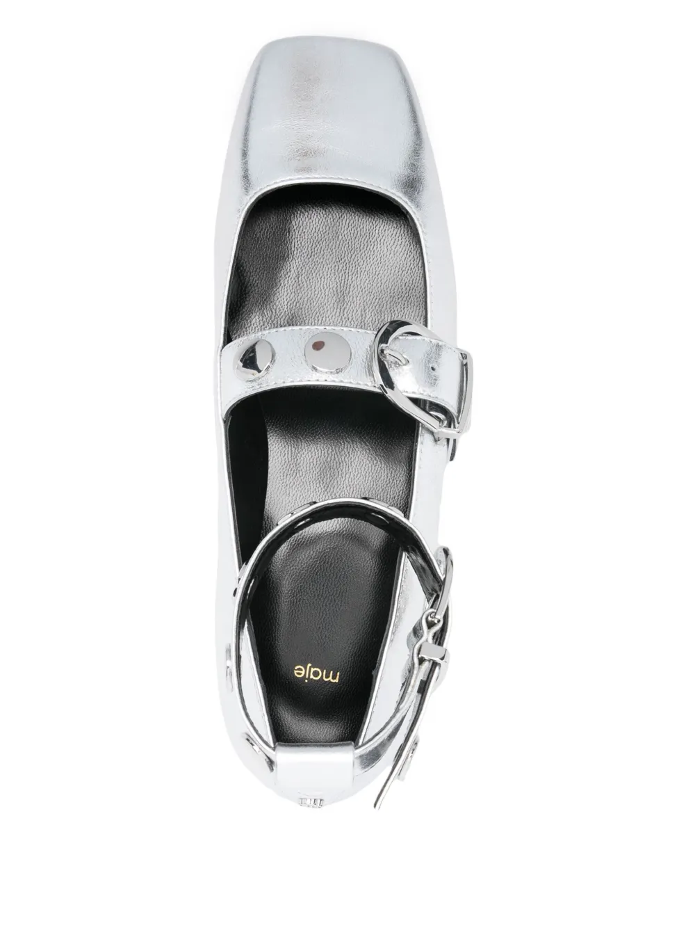 Maje Ballerina's met metallic-effect Zilver