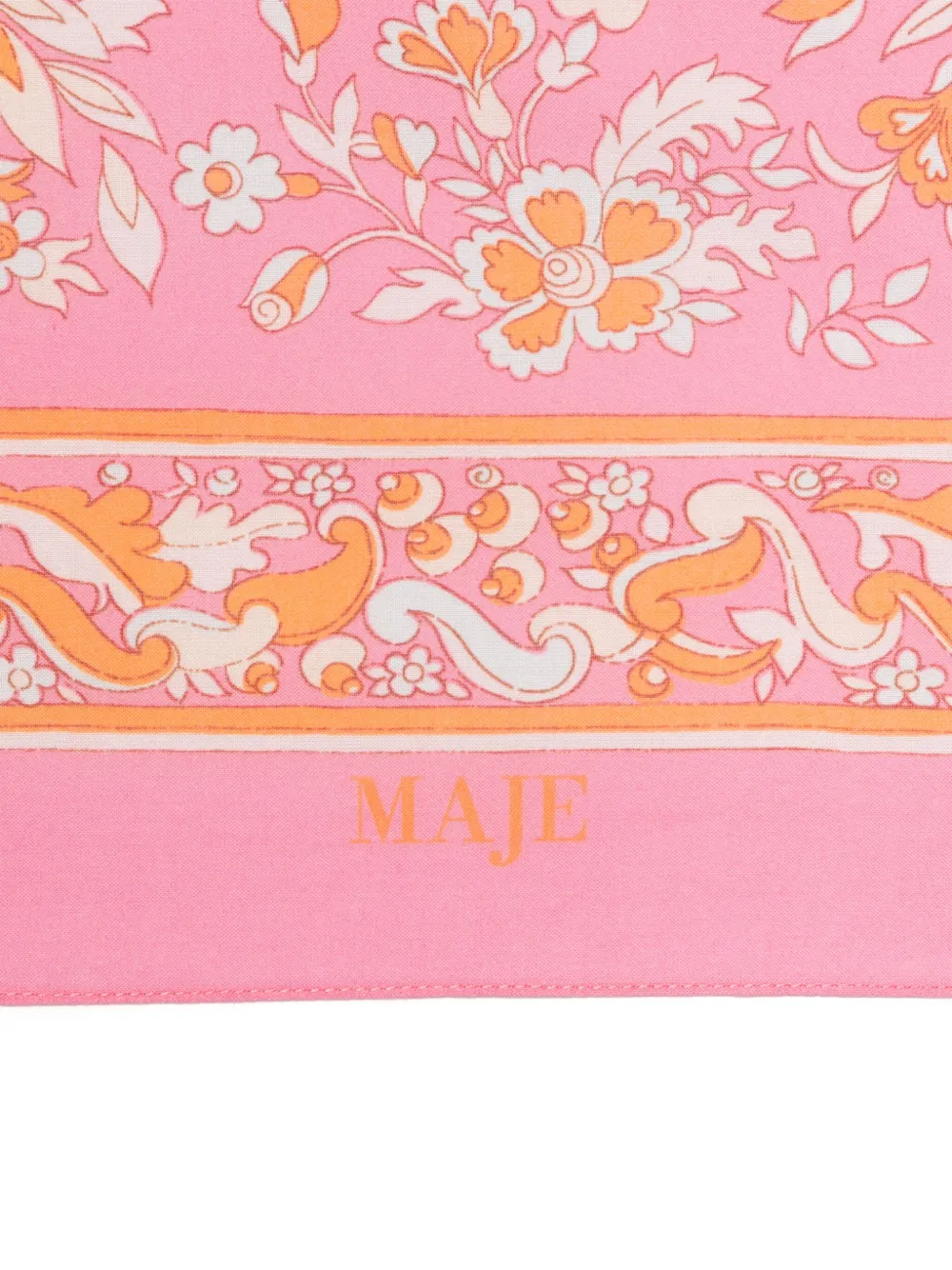 Maje Sjaal met paisley-print - Roze