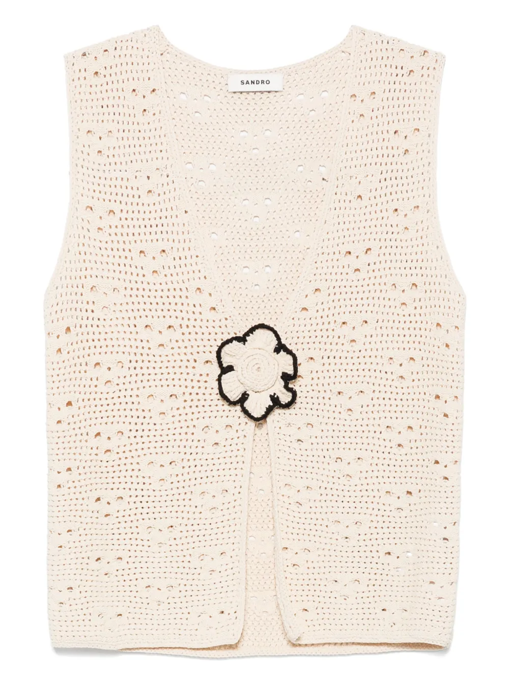 SANDRO crochet vest | Neutrals | Image 1