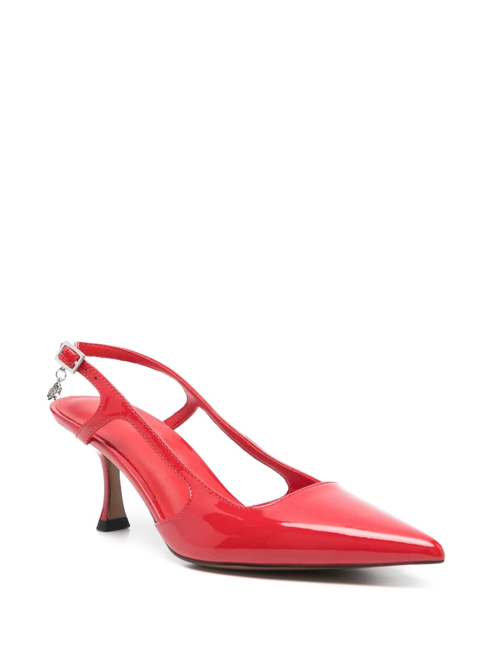 Maje 70 mm lakleren slingback pumps - Rood