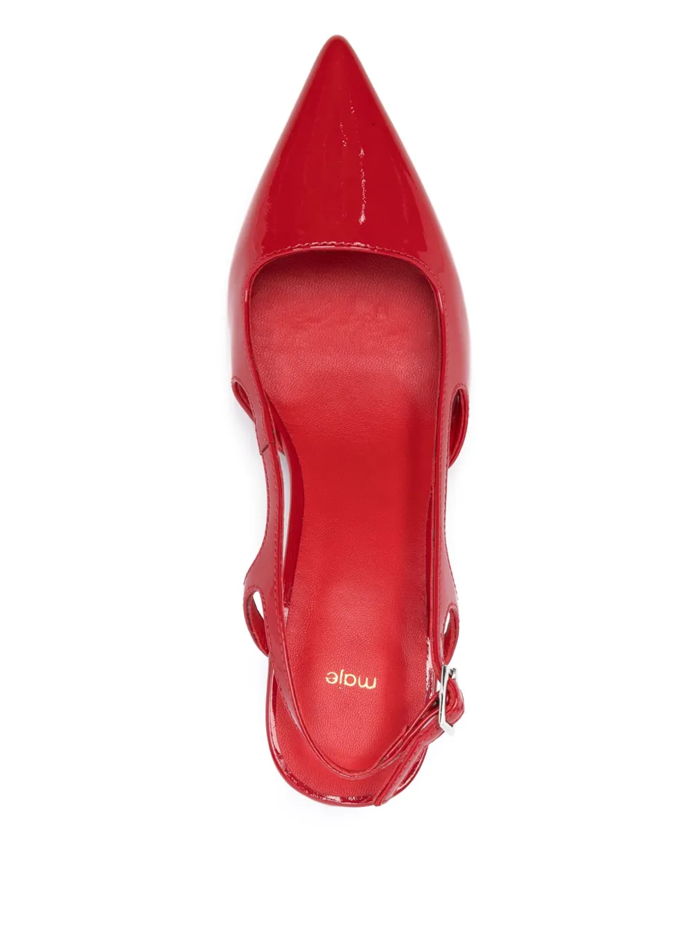 Maje 70 mm lakleren slingback pumps Rood