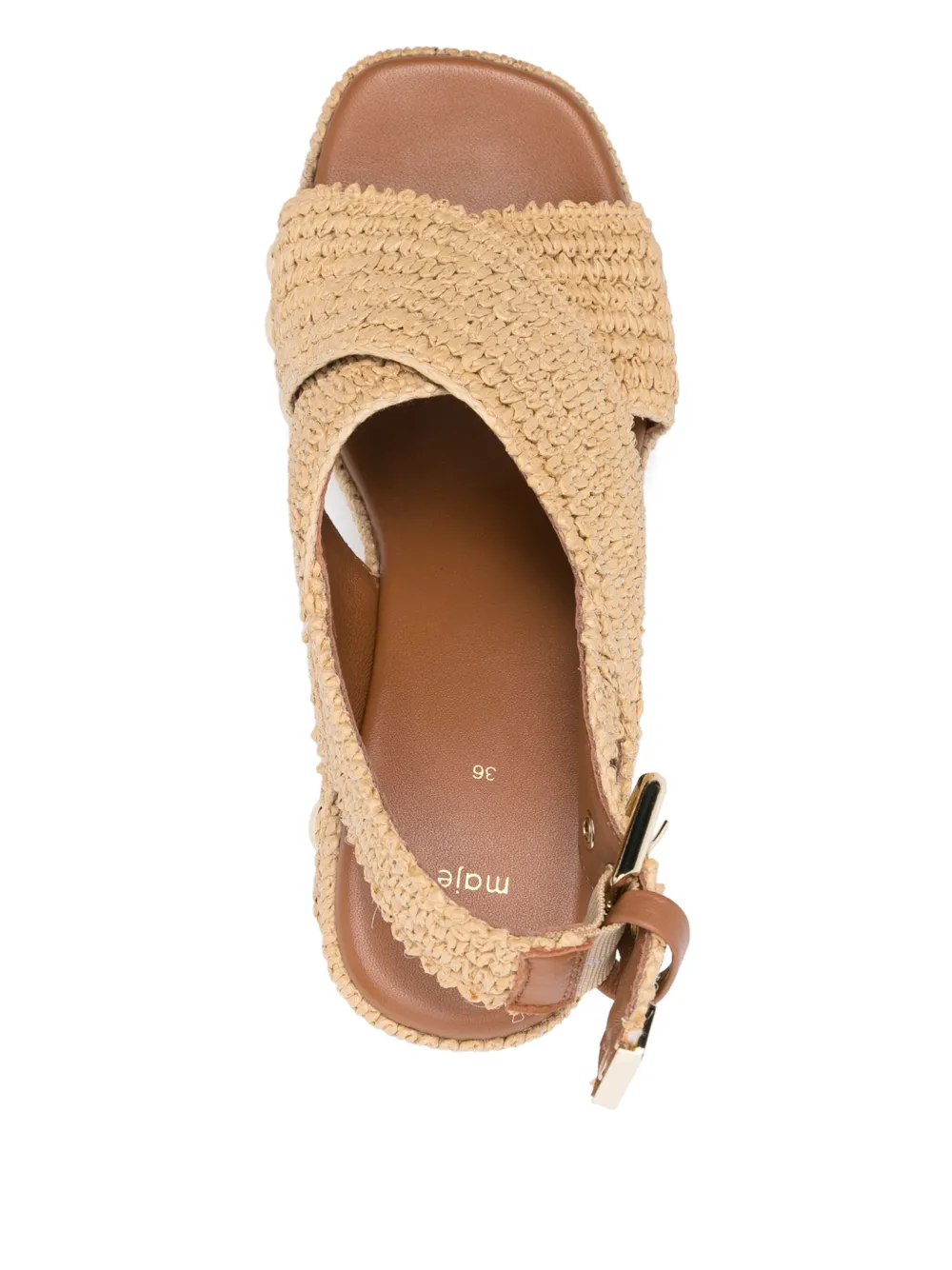 Maje 110mm woven sandals Neutrals