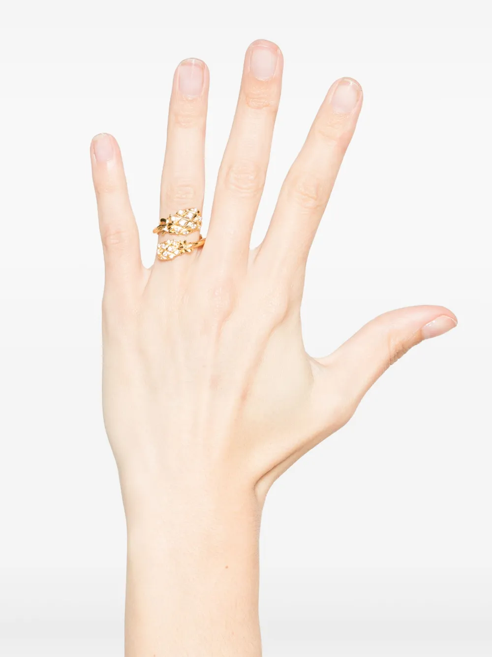 Maje Ring met dubbele ananas - Goud