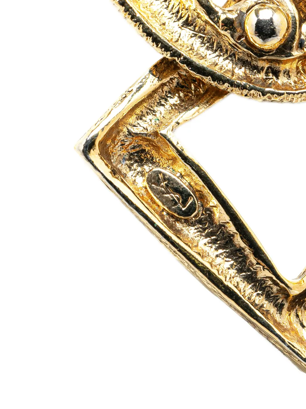 Saint Laurent Pre-Owned 20th Century Gold Plated Rhombus Chain costume necklace - Goud