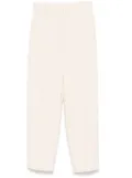 BOSS high-waist corduroy trousers - White