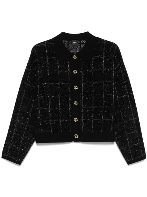 BOSS chamarra corta de tweed