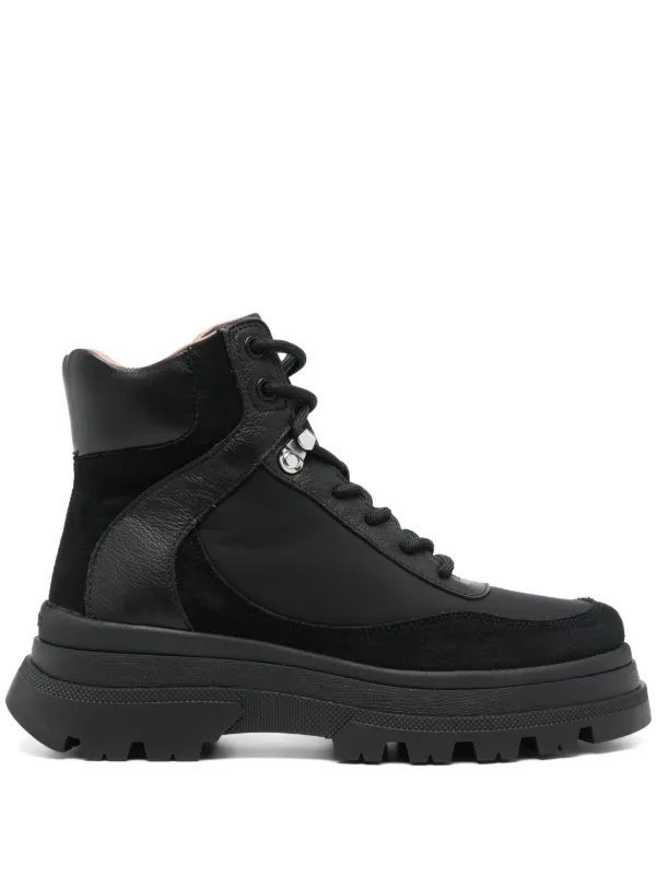 BOSS lace-up Leather Ankle Boots Black FARFETCH ID