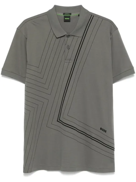 BOSS Poloshirt mit Streifen-Print