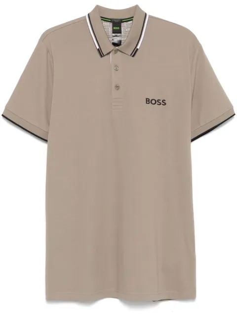 BOSS logo-embroidered polo shirt