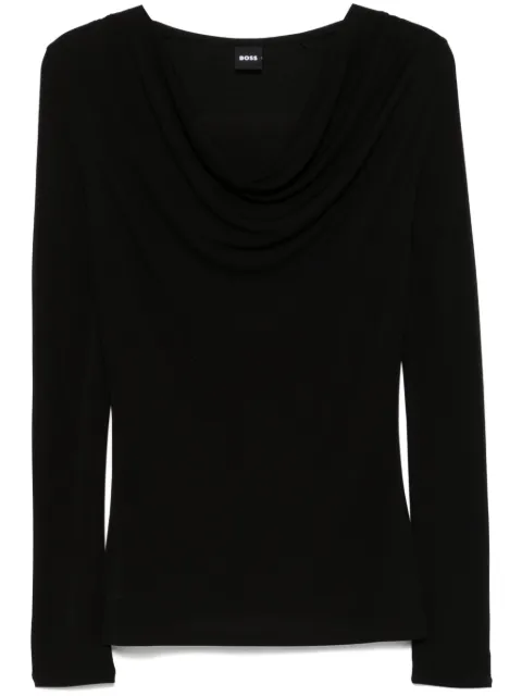 BOSS top con cuello desbocado