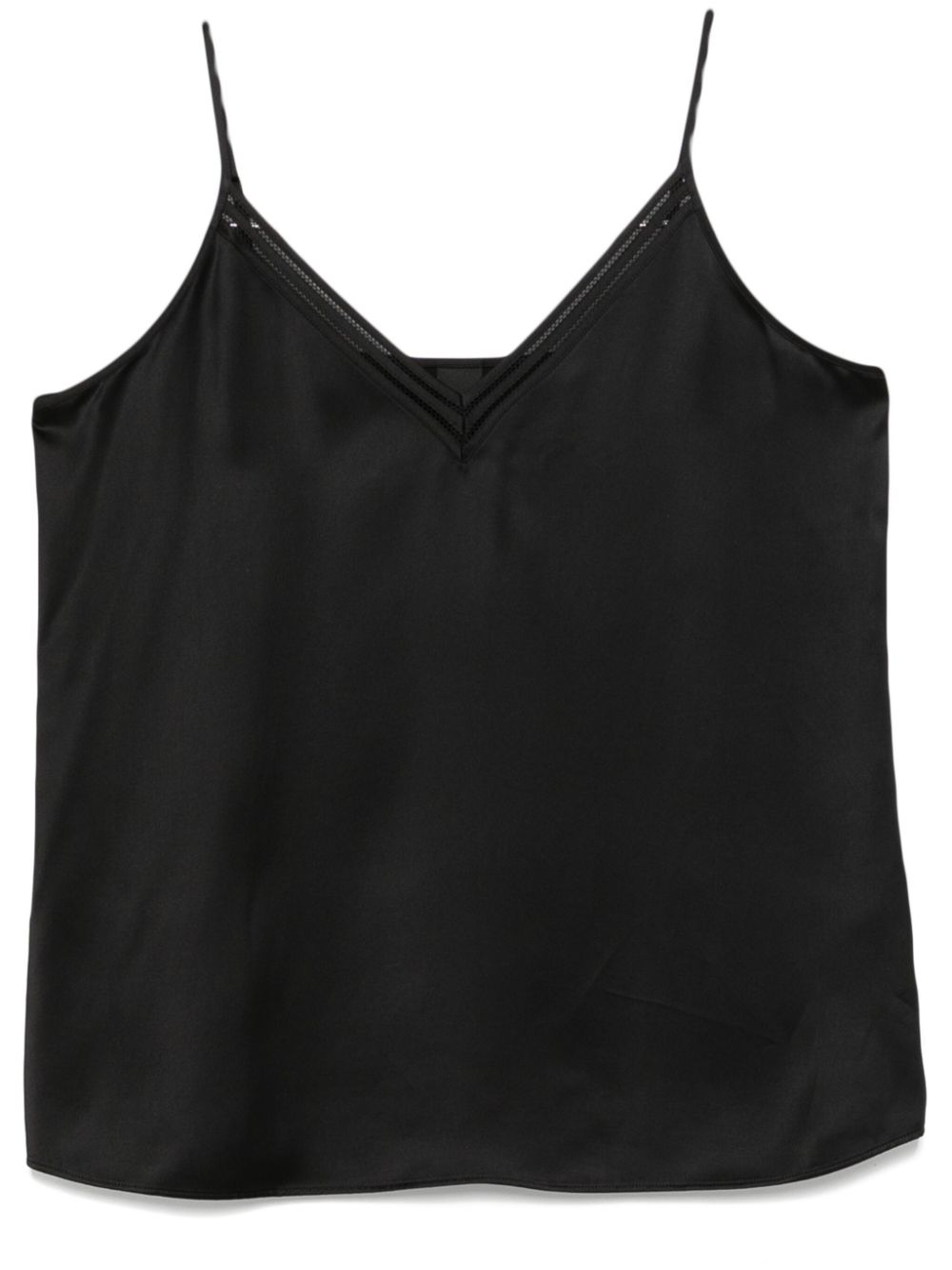 BOSS lace-detail camisole – Black