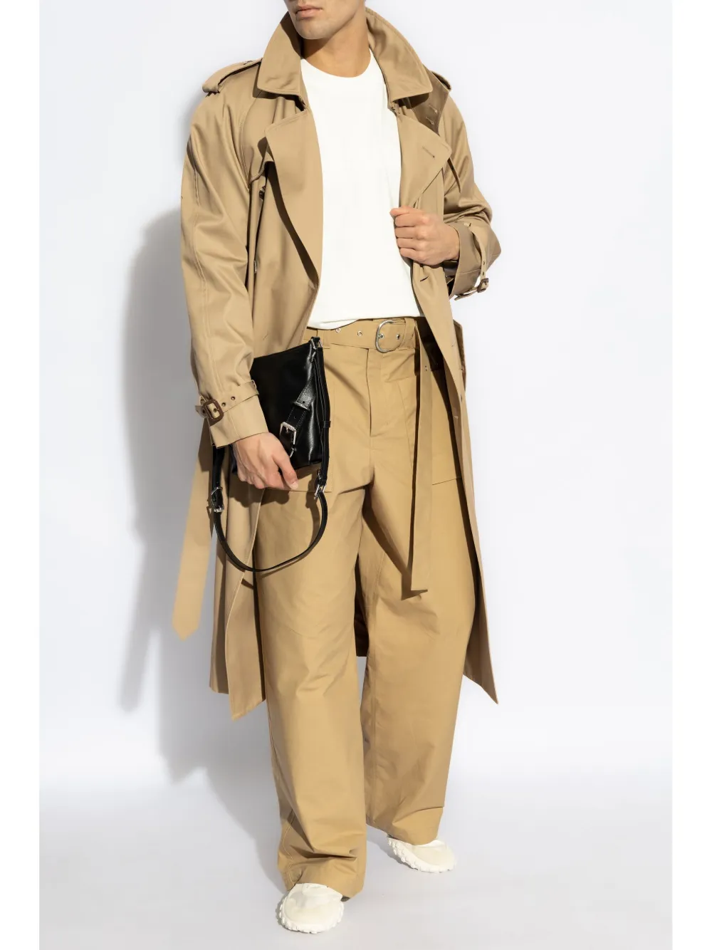 jilsander Jil Sander Katoenen trainingsbroek met geborduurd logo - Beige