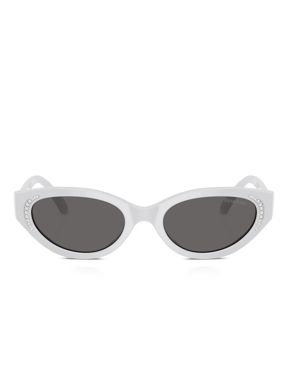 Swarovski Eyewear Occhiali da sole cat-eye con decorazione - Grigio