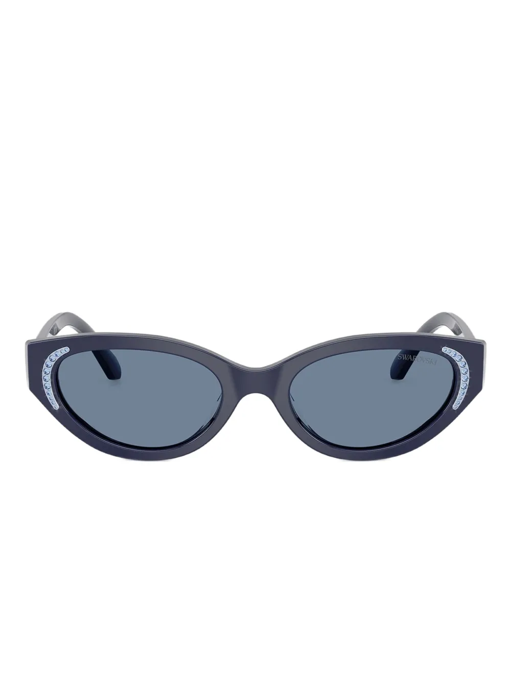 Swarovski Eyewear Occhiali da sole cat-eye con decorazione - Blu
