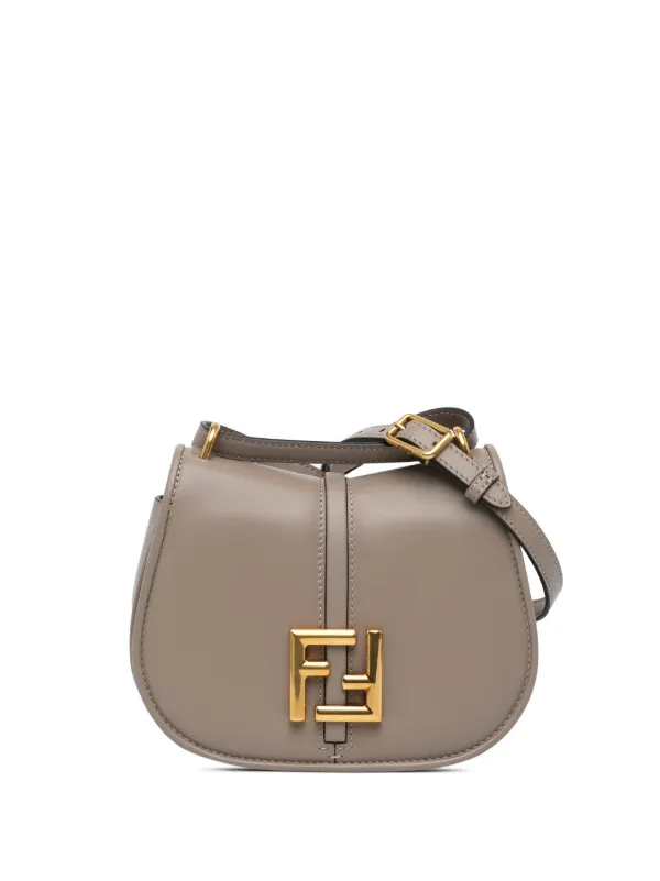 Fendi Pre Owned 2010 2023 Mini Leather C mon crossbody bag women Calf Leather One Size Grey