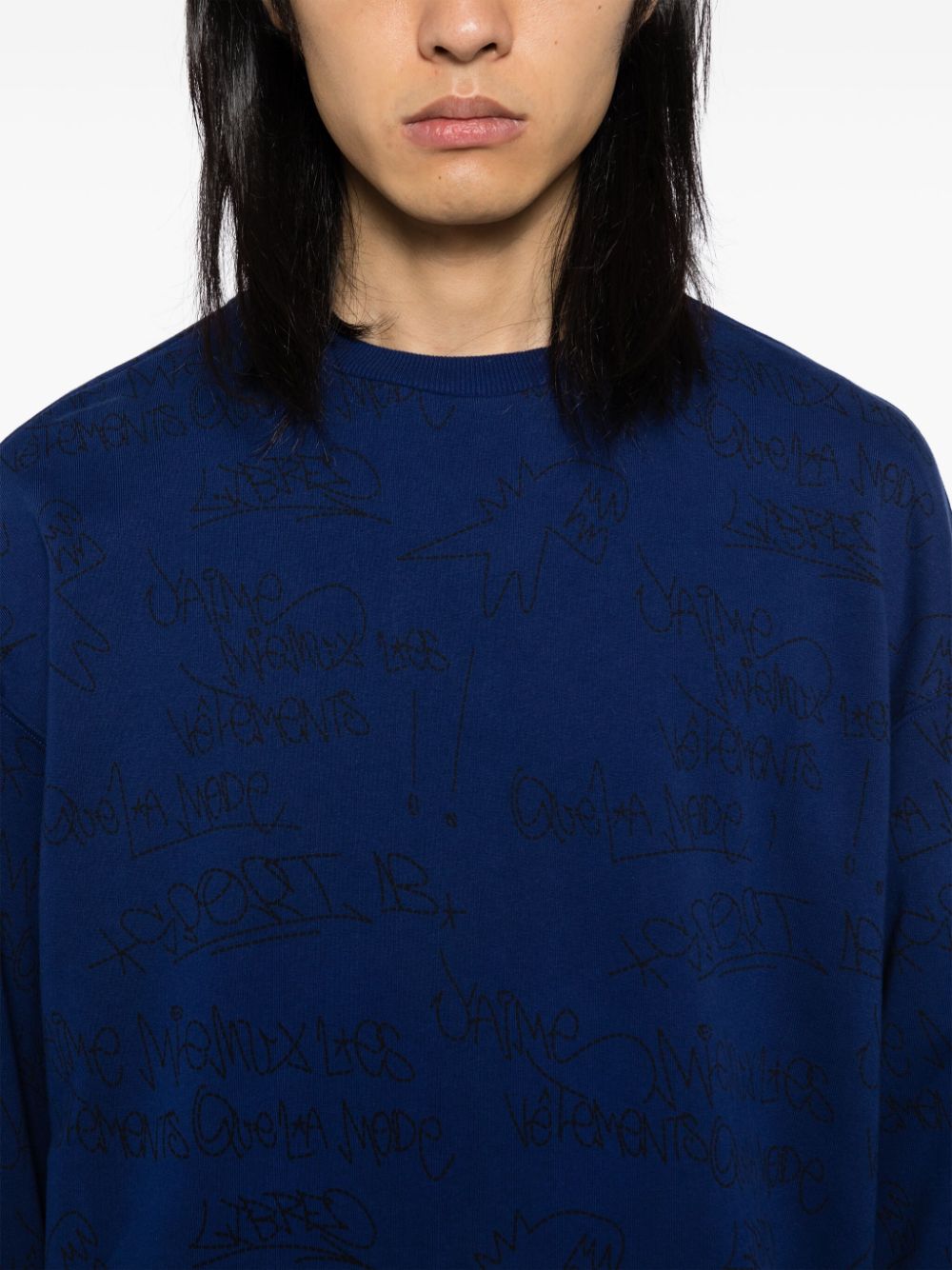 Shop Sport B. By Agnès B. Stitching Sweatshirt In Blau