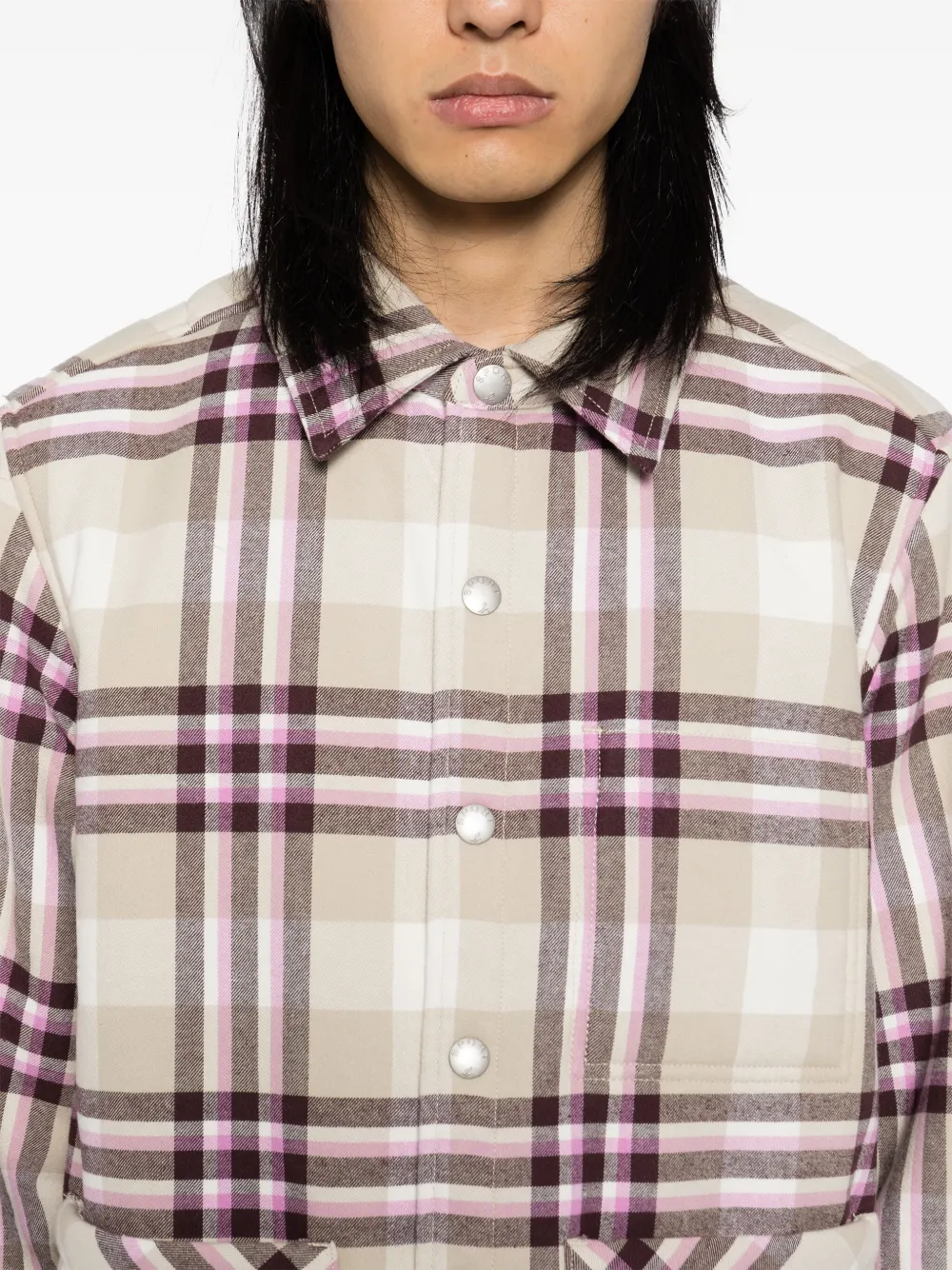 SPORT b. by agnès b. Geruit shirtjack Beige