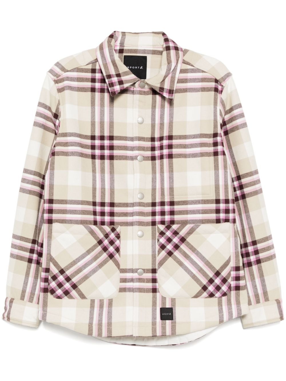 SPORT b. by agnès b. check flannel jacket - Neutrals