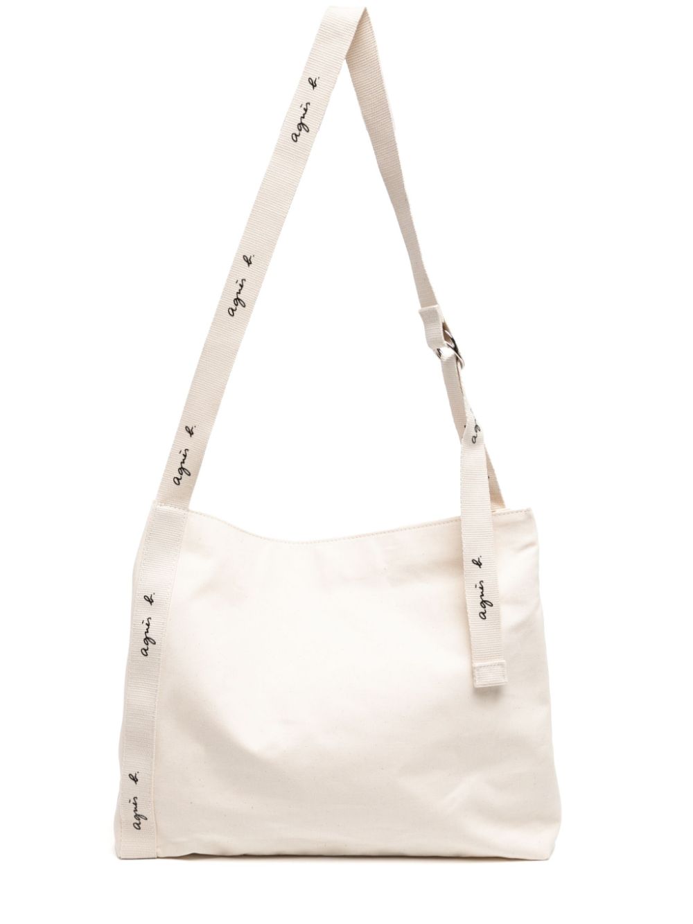 logo-patch canvas tote bag