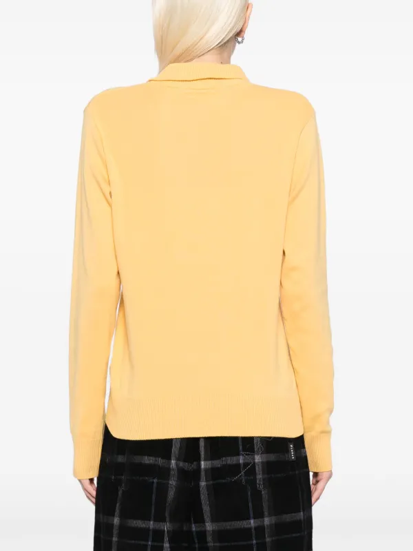 Agnès b. Half Front Zip Fastening Jumper | Orange | FARFETCH