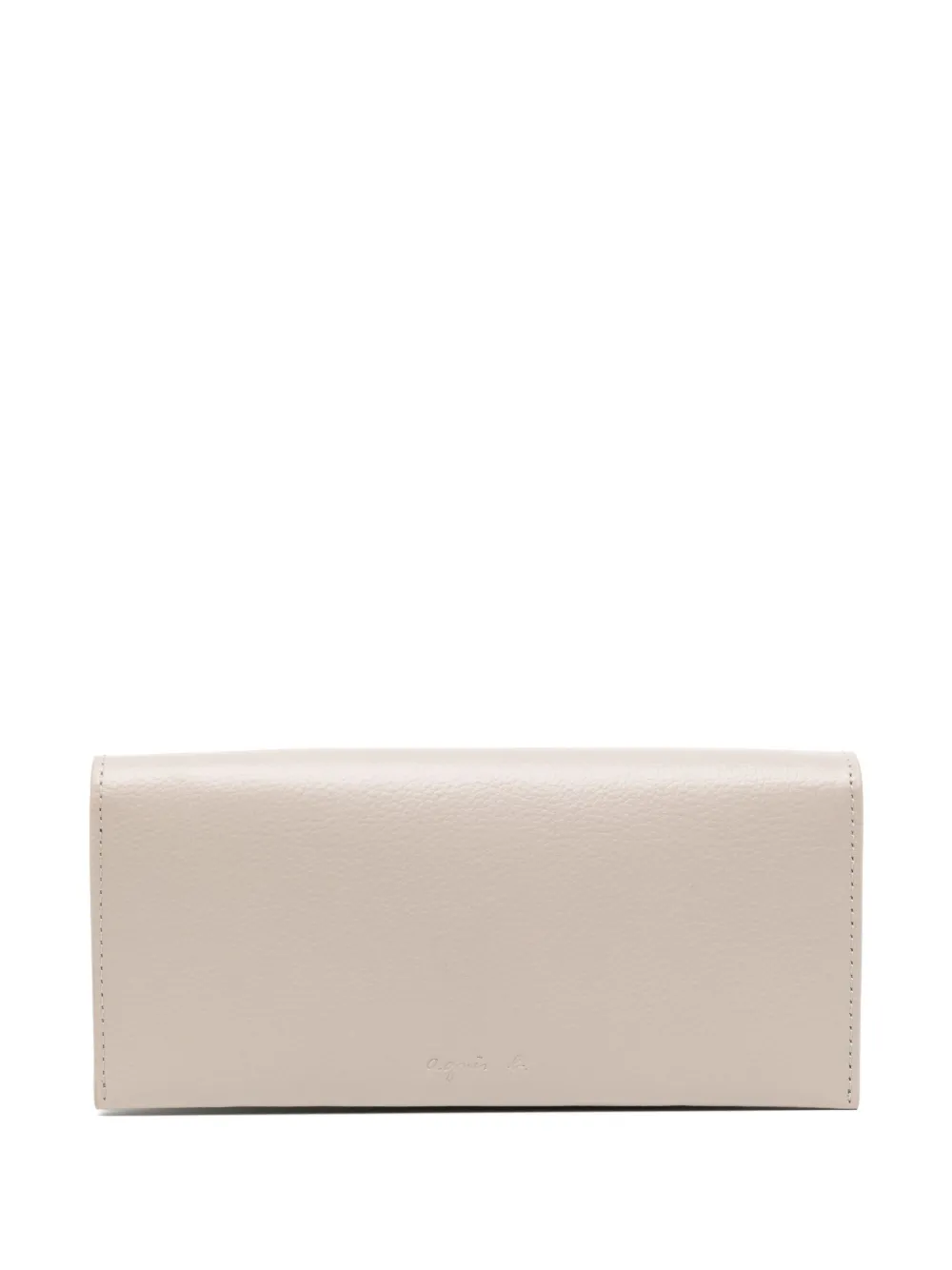 agnès b.  leather long wallet | Grey | Image 1