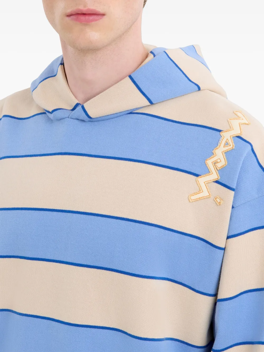 Marni Gestreepte hoodie Blauw