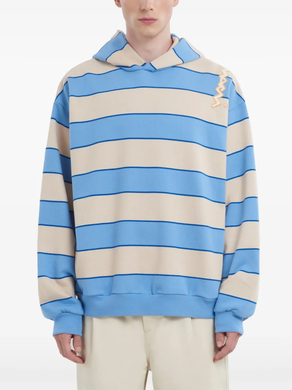 Marni Gestreepte hoodie Blauw