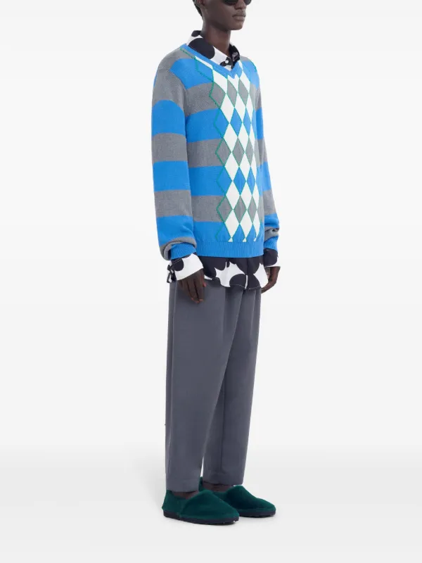 24AW MARNI Argyle Sweater モヘアアーガイル セーター Marni Knitwear