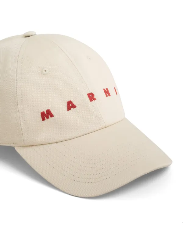 Marni ロゴ キャップ | ニュートラル | FARFETCH JP