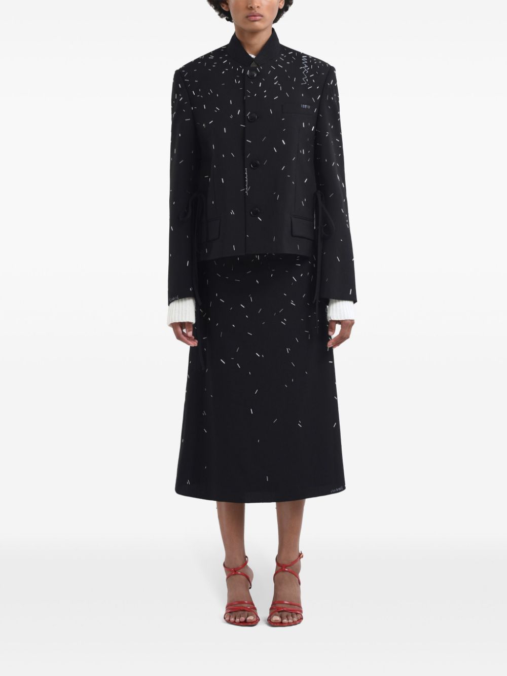 Marni bead-embellished jacket - Zwart