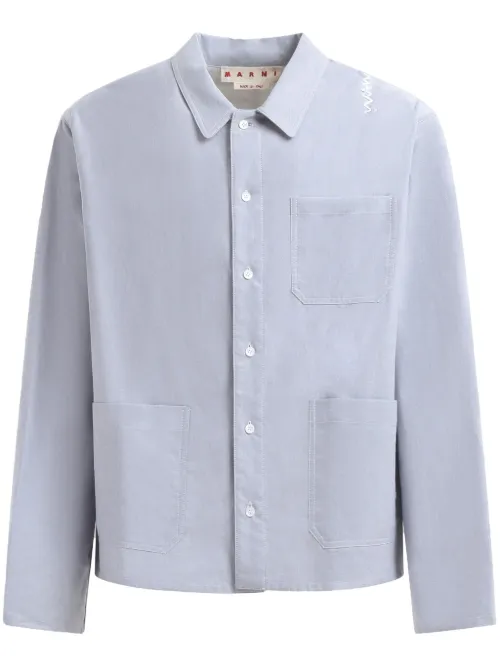 Chemise en coton à boutonnière - Marni - Modalova