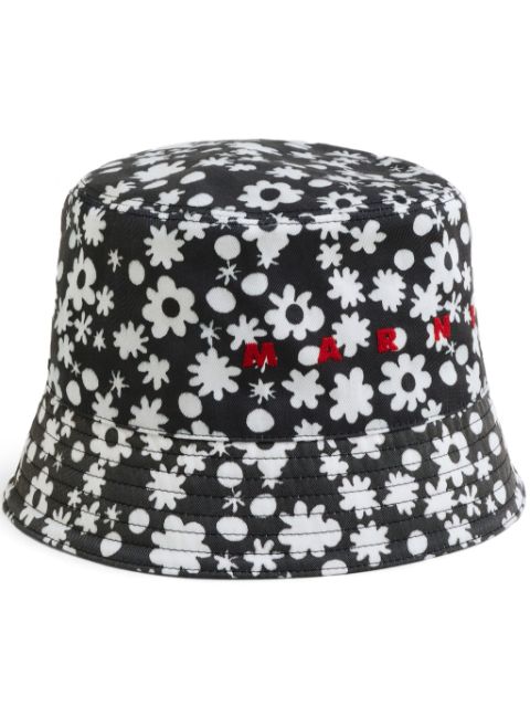 Marni floral-print cotton bucket hat Men