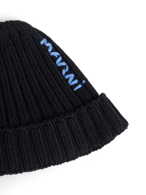 Marni ロゴ ビーニー | ブラック | FARFETCH JP