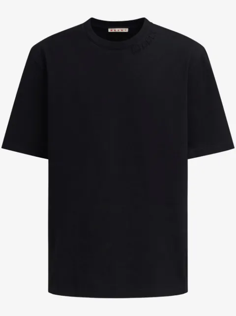 Marni Camiseta oversized de algodão com patches de logo