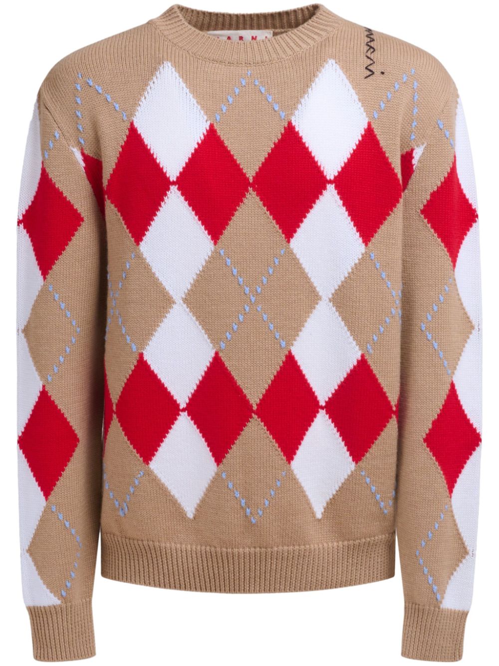 argyle intarsia-knit jumper