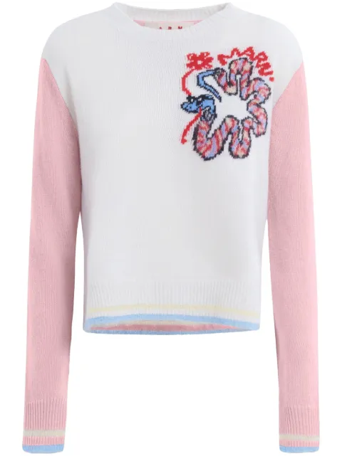 Marni suéter tejido en intarsia