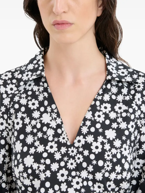 ★MARNI★ Floral Print One Piece Black ABMA0921A1UTV922LPN99 Marni floral-print Midi Dress | Black | FARFETCH
