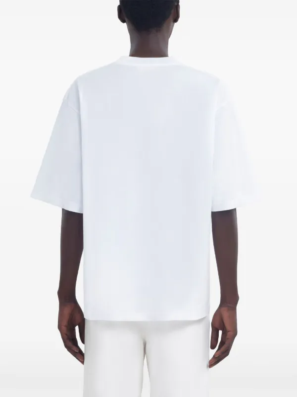 【MARNI】LOGO PRINT SHORT SLEEVE T SHIRT Marni Logo Print T-shirt | White | FARFETCH