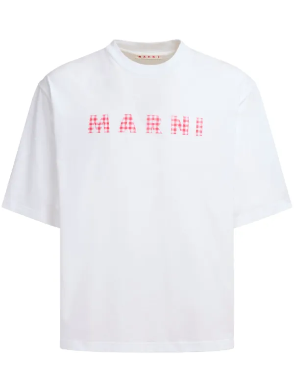 Wrinkled Marni Logo T-Shirt in White – www.manifest.us