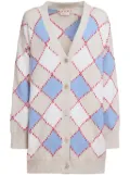 Marni diamond-pattern cardigan - Neutrals
